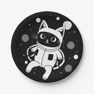 Assiettes En Carton Whiskers dans l'espace