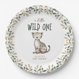 Assiettes En Carton Wild One Safari Animaux Baby shower neutre