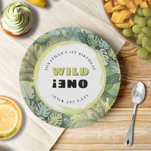 Assiettes En Carton Wild One Safari Anniversaire