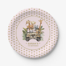 Wild One Safari Jungle 1er Anniversaire rose
