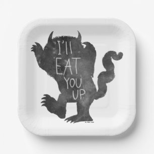 Assiettes En Carton Wild Thing Je vais vous manger