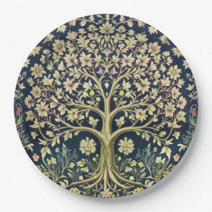 Assiettes En Carton William Morris Arbre de Vie Vintage Préraphaélite