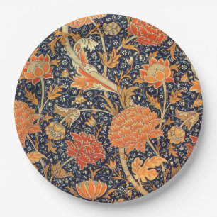 Assiettes En Carton William Morris Cray Floral Art Nouveau Motif
