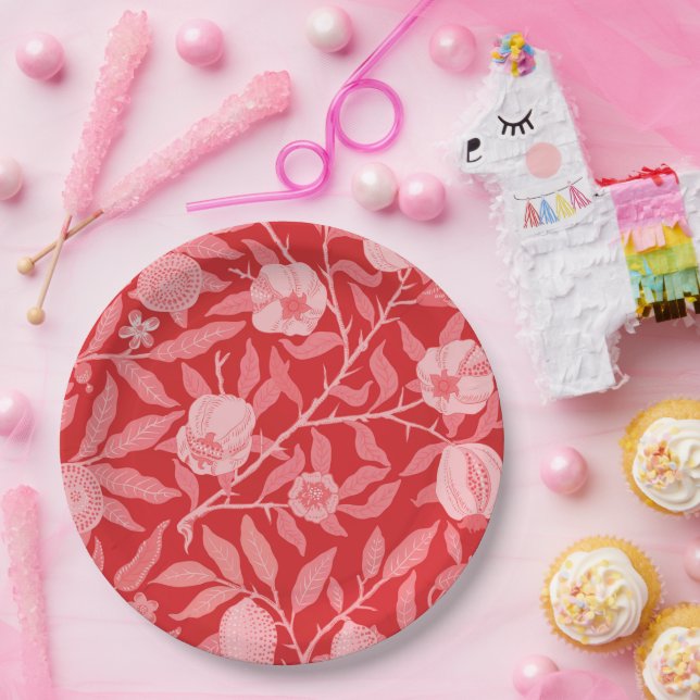 Assiettes En Carton William Morris - grenade (Fête)