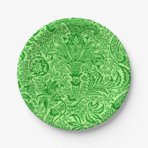Assiettes En Carton William Morris Indian, Lime et Kiwi Green