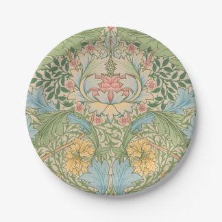 Assiettes En Carton William Morris Myrtle Fleur Floral Botanique
