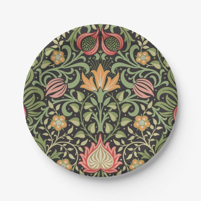 Assiettes En Carton William Morris Persian Floral Antique (Devant)