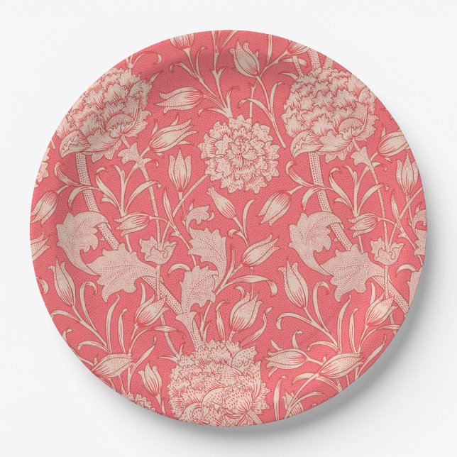 Assiettes En Carton William Morris - Tulipes sauvages - Motif Floral r (Devant)