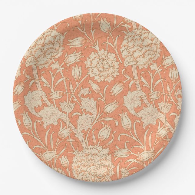 Assiettes En Carton William Morris - Tulipes sauvages - Pêche florale (Devant)
