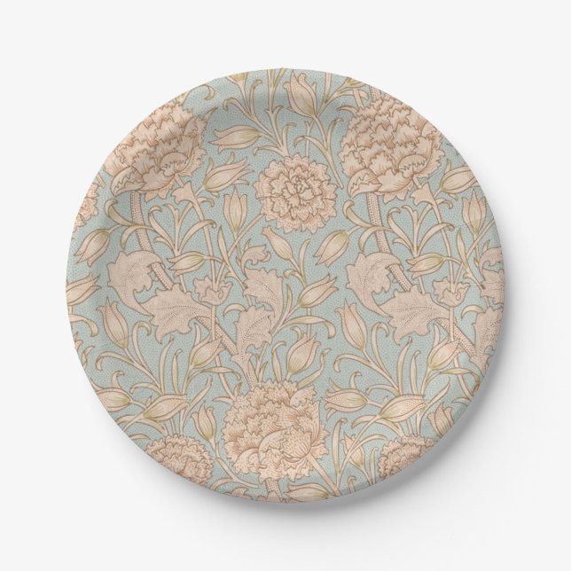 Assiettes En Carton William Morris Wild Tulip Fleur Design Floral (Devant)