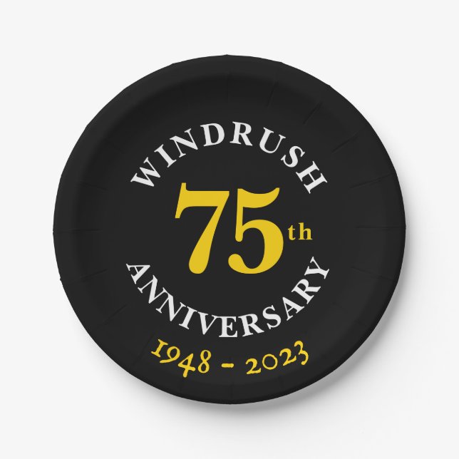 Assiettes En Carton Windrush 75e anniversaire (Devant)