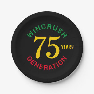 Assiettes En Carton Windrush 75e anniversaire
