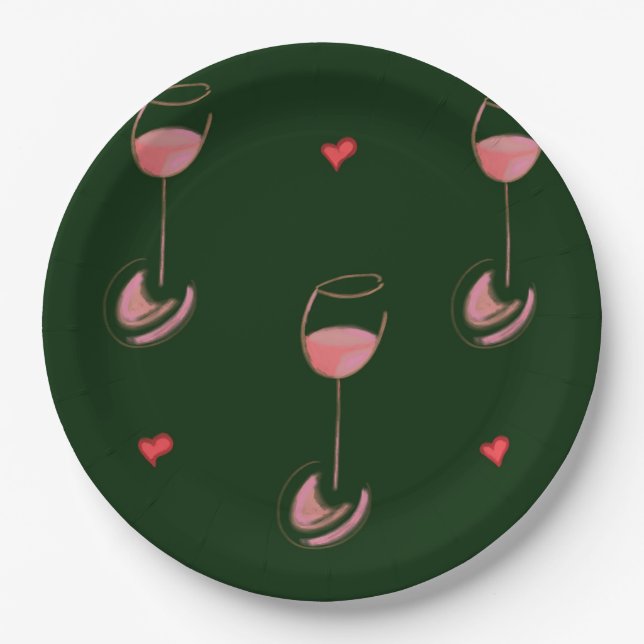 Assiettes En Carton Wine lover (Devant)