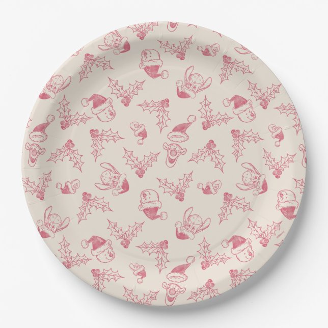 Assiettes En Carton Winnie le Motif de Pooh Holly (Devant)