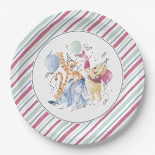 Assiettes En Carton Winnie les Pooh & Pals - Ballons premier anniversa