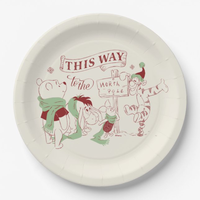 Assiettes En Carton Winnie l'Ooh | Christmas Graphic (Devant)