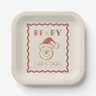 Assiettes En Carton Winnie l'Ooh   Noël de la bière