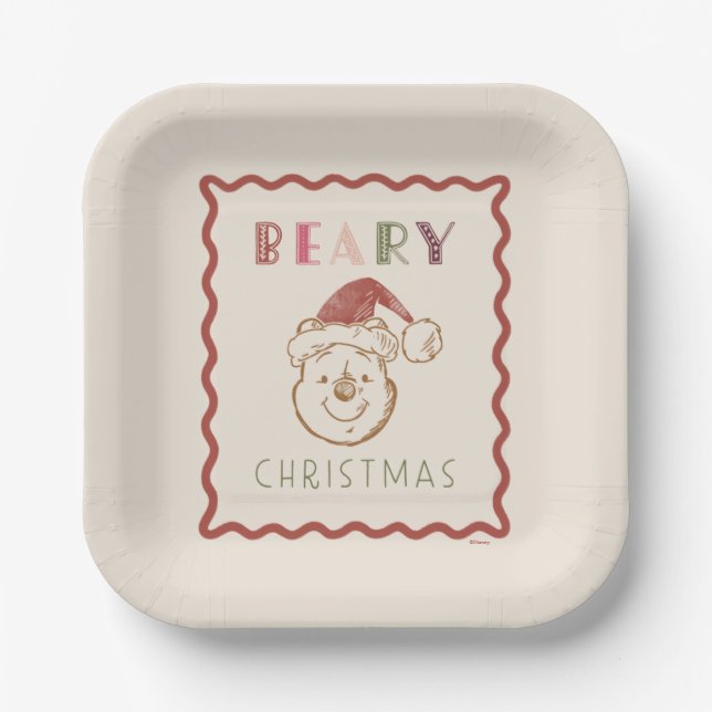 Assiettes En Carton Winnie l'Ooh | Noël de la bière (Recto)