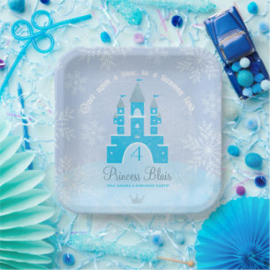 Assiettes En Carton Winter Wonderland Princess Party Plates