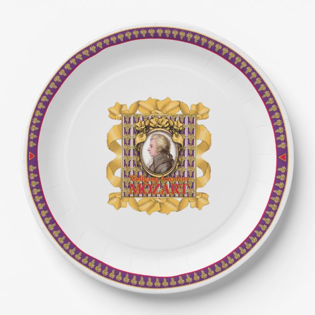 Assiettes En Carton Wolfgang Amadeus Mozart (Devant)