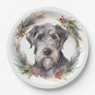 Assiettes En Carton Wolfhound Festive Wreath