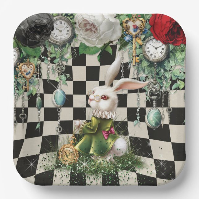 Assiettes En Carton Wonderland Party (Recto)
