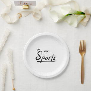 Assiettes En Carton Yay Sports drôle