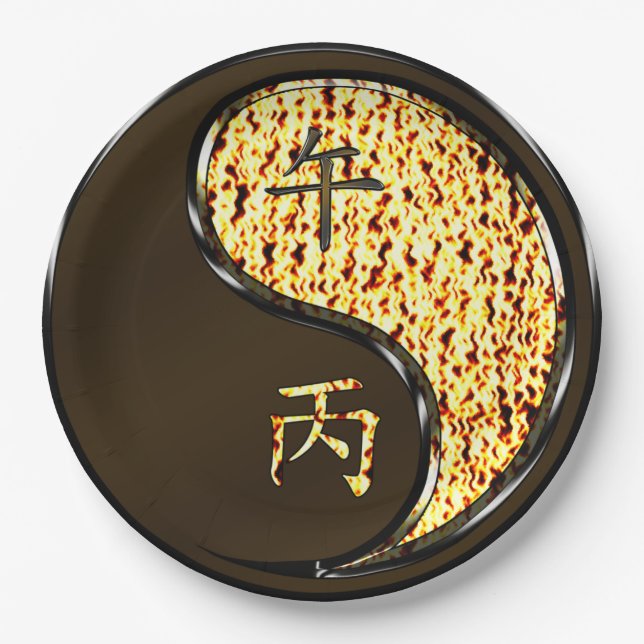 Assiettes En Carton Year of the Fire Horse (Devant)