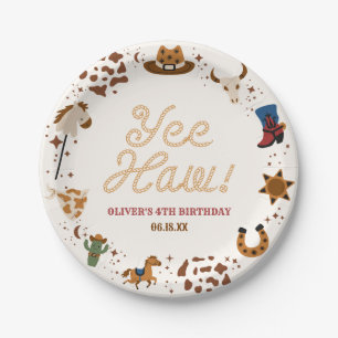 Assiettes En Carton Yee Haw ! Western Cowboy Rodeo fête d'anniversaire