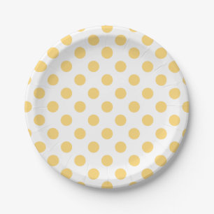 Assiettes En Carton Yellow polkadots