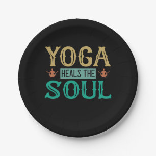 Assiettes En Carton Yoga Lover Yoga guérit l'âme