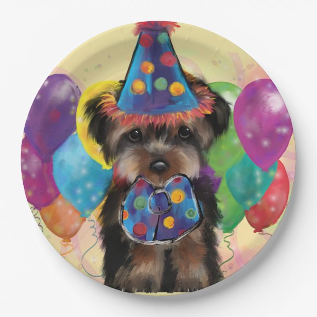 Assiettes En Carton Yorkie (Devant)