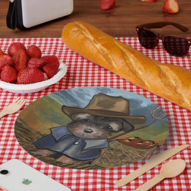 Assiettes En Carton Yorkie Poo (Pique-nique)
