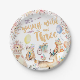 Assiettes En Carton Young, Wild et Three