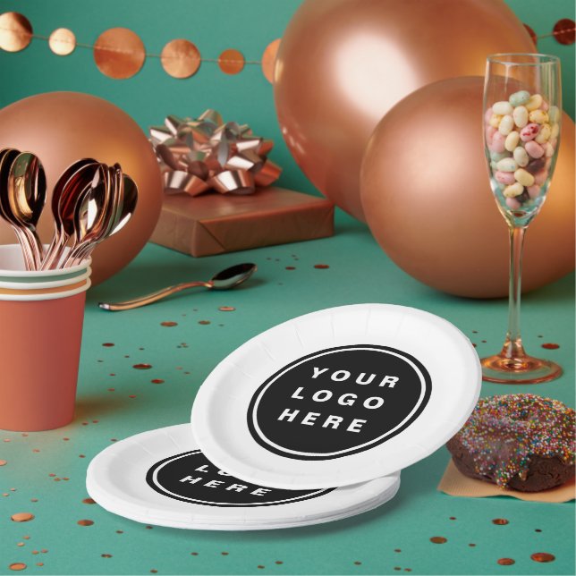 Assiettes En Carton Your Business Logo Promoteur Business Company (Multi)