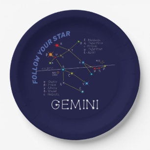 Assiettes En Carton Zodiaque Gemini