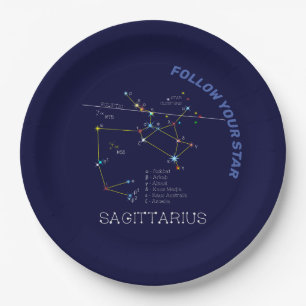 Assiettes En Carton Zodiaque Sagittarius