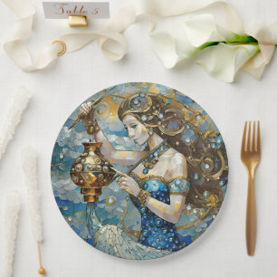 Assiettes En Carton Zodiaque - Verseau Le Porteur d'Eau