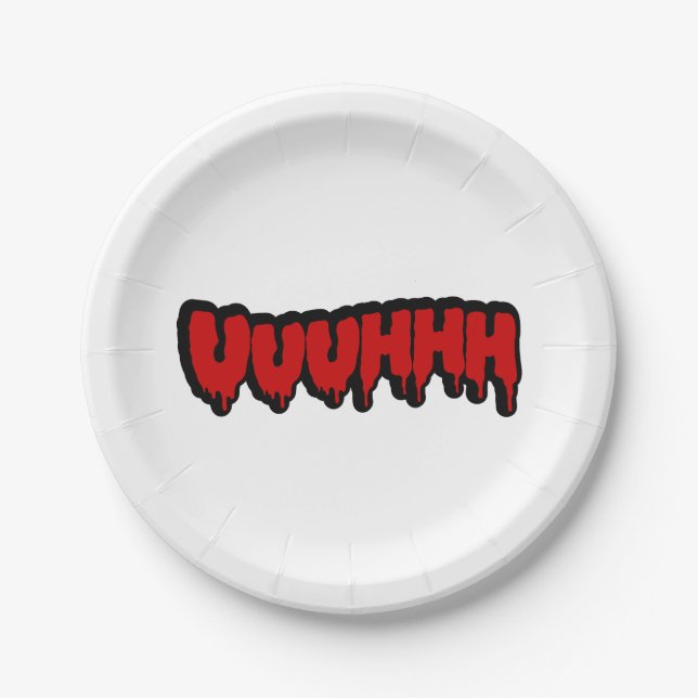 Assiettes En Carton Zombie Groan (Devant)