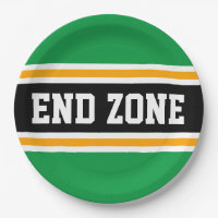 ZONE DE FIN Bright Green Black Football Stripes