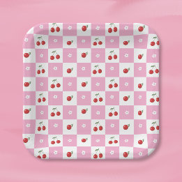 Assiettes en papier à motif de fleurs roses et bla
