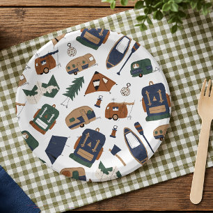 Assiettes en papier à motif de gribouillis de aven