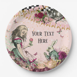 Assiettes en papier Alice au Pays des Merveilles