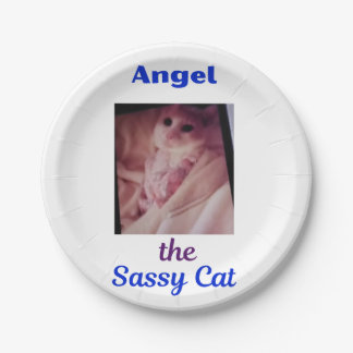 Assiettes en papier Angel the Sassy Cat
