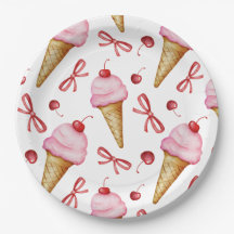 Assiettes en Papier Anniversaire Douce Coquette