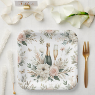 Assiettes en papier Bloom & Bubbles