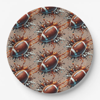 Assiettes en papier de football