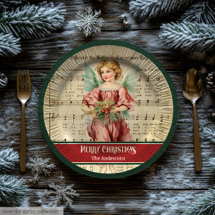 Assiettes en papier de Noël personnalisées avec un