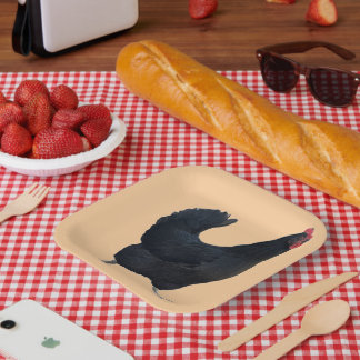 Assiettes en papier de poulet