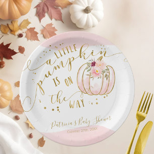 Assiettes en papier élégantes pour fête de baby sh